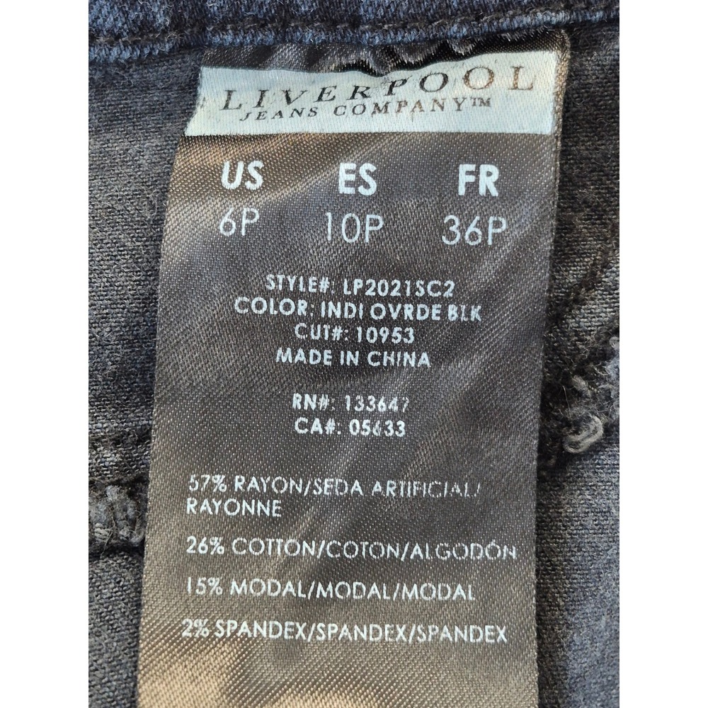Liverpool The Denim Legging Womens 6P Petite Dark Indigo Pull On Stretch Jeans - Picture 6 of 14